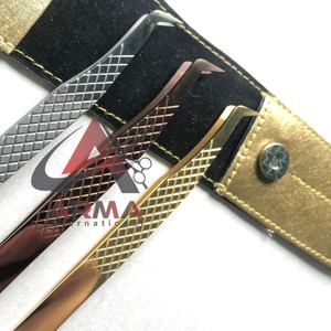 Pinzas de extensión de pestañas de acero inoxidable sostenible de alta calidad de Color Plasma pinzas de pestañas de volumen probadas a mano logotipo personalizado - Product Image 4