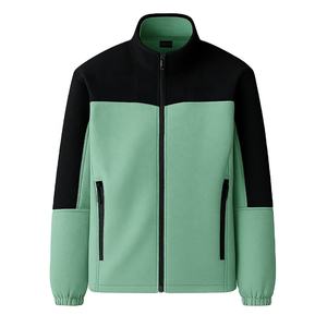 Nuevo estilo Unisex Color Block Polar Fleece Softshell Stand Collar Front Logo Jacket Senderismo Viajar Ropa de trabajo diaria Invierno - Product Image 3