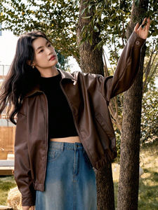 Veste de moto en cuir PU multi-fermeture à glissière pour femmes en gros avec personnalisation complète - Product Image 6