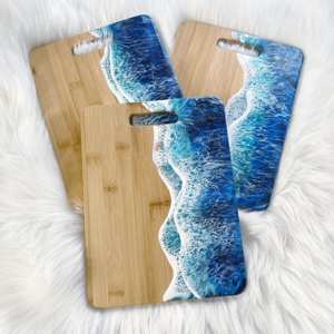 Resina artesanal India SCI con tabla para quesos de madera de acacia Tabla para servir de resina y madera Bandeja para servir queso y tabla para cortar - Product Image 5