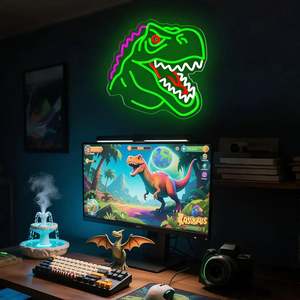 Lámpara de Pared de Neón con Diseño de Dinosaurio Tyrex, Cuerpo de Plástico, Diseño Único - Product Image 2