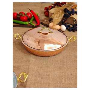 High Quality Eco-Friendly Copper Serving <b>Pot</b> with Lid New Design <b>Kitchen</b> <b>Utensils</b> Sets Direct Export From India - Product Image 6