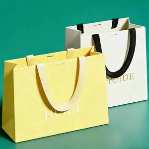 Borsa di Carta di Lusso Personalizzata con Logo e Manici a Nastro per Confezioni, Scarpe, <span class=keywords><strong>Shopping</strong></span> e Borse da Cerimonia - Product Image 1