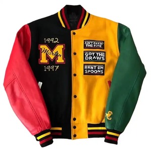OEM personalizado Unisex High Street invierno Universidad Varsity chaquetas Lettermen Vintage BK Pop Chenille parches hombres soporte con capucha - Product Image 6