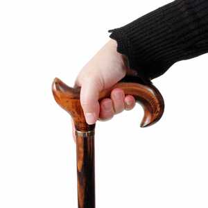 Bastón de madera ecológico pulido hecho a mano con mango de latón Artículo de artesanía natural - Product Image 2