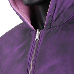 Chaqueta Deportiva Reversible para Hombre, Estilo Corto, Color Morado y Rosa, Lavado Desgastado, Bordado de Estrella - Product Image 2