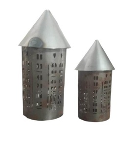 ชุดโคมไฟเหล็กแขวน2ชิ้นพร้อมขัดเงาสำหรับตกแต่งบ้านโคมไฟแขวนโลหะ - Product Image 1