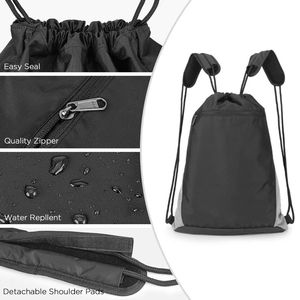 Bolsas Deportivas Impermeables, Mochila con Cordón, Bolsa de Gimnasio, Bolsa Deportiva, Bolsa Impermeable con Cordón y Hombreras - Product Image 4