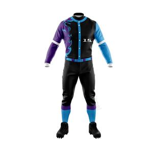 Gesublimeerd Volledig Knoop Honkbalshirt Met Derde Kwartaal Effen Broek Gepersonaliseerde Honkbaluniform Fabrikant In Pakistan - Product Image 5