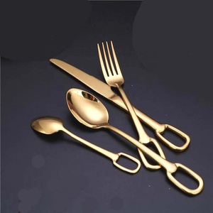 Juego de cubiertos de acero inoxidable con mango largo, conjunto de cubertería decorativa de calidad superior con diseño de Portugal - Product Image 1