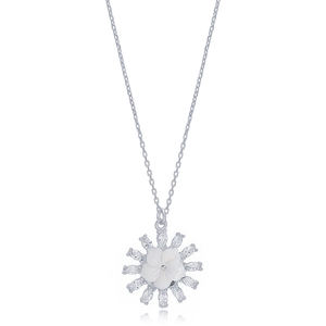 Yumfeel — collier pendentif à fleurs tendance, bijou Collection été, en argent Sterling 925, vente en gros - Product Image 5