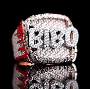 Square Design Custom Letter <b>Initial</b> <b>Ring</b> VVS Moissanite Diamond Sparkling Hip Hop Luxury Statement 925 Sterling Silver <b>Ring</b> - Product Image 1
