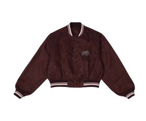 Veste universitaire en satin de haute qualité, veste bomber classique courte pour femmes, style tendance, veste de baseball en satin, veste universitaire - Product Image 1