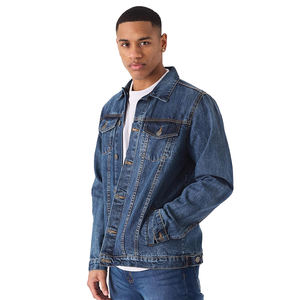 Meilleure vente Jeans pour homme Veste en jean respirante avec fermeture à boutons quatre poches Veste denim de style hivernal pour homme - Product Image 4