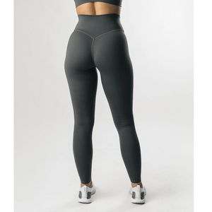 2023 mallas de satén de entrenamiento de cintura alta personalizadas para mujeres gran oferta gimnasio deportes Yoga pantalón de alta calidad para damas - Product Image 4