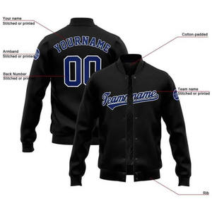 Vestes universitaires pour hommes OEM Vêtements de sport en laine personnalisés Lettres de baseball brodées Manteau d'entraînement décontracté à col montant en peau de mouton d'hiver - Product Image 3