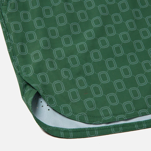 Pantalones cortos para correr con patrón verde para hombre con cordón, pantalones cortos deportivos ligeros de secado rápido para gimnasio, dobladillo curvo, ropa deportiva transpirable - Product Image 3