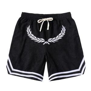 High Street Short de jogging de sport décontracté pour hommes Polyester confortable avec décoration de bouton d'impression de Logo personnalisé pour les joueurs de point - Product Image 4