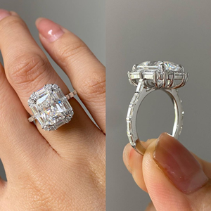 Diamant de laboratoire de haute qualité de 3,55 carats, taille radiant, pour la frontière, fiançailles, mariage, bijoux unisexe, or blanc 14 carats, certifié IGI - Product Image 5