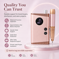Máquina Profesional Portátil para Manicura y Pedicura, 22000 RPM, Recargable, Inalámbrica, Lima Eléctrica, Kit de Herramientas para Salón