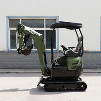 Mini-excavatrice de 1 tonne pour travaux de fondation de terrasses, commandes d'échantillons acceptées, conception compacte, fonctionnement en espace étroit