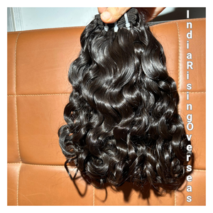 มัดผมเรมี่บริสุทธิ์สำหรับเด็กผมหยิกแบบไม่ผ่านกระบวนการต่อผมวาดคู่ไม่เป็นแบบถาวร - Product Image 1