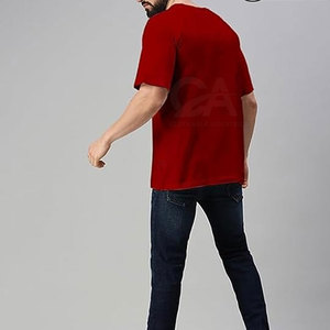 Venta al por mayor 100% algodón impresión personalizada Oversized Drop Shoulder T Shirts ropa de hombre Drop Shoulder T-shirt - Product Image 3