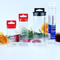 Boîte de présentation en PVC/PET transparent recyclable avec couvercle pour desserts, gâteaux au fromage, pizzas, nouilles, aliments pour bébés, chips, conserves et autres