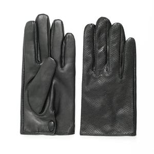 1 par de guantes de piel de oveja para hombre, guantes de conducción de coche genuinos de lujo, guantes de cuero para hombre para montar en motocicleta, bicicleta, mitones masculinos - Product Image 5
