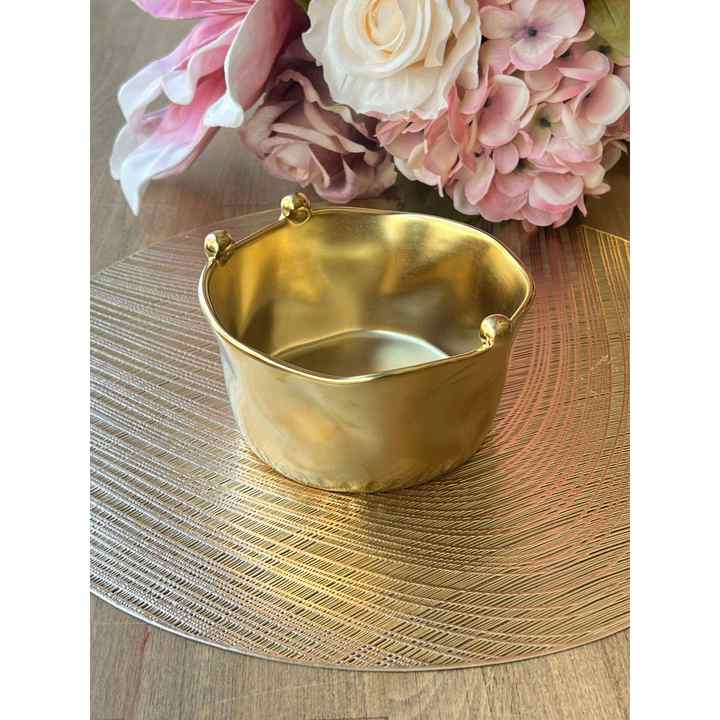 Mikasa Moor Porcelain Gold White Bowl