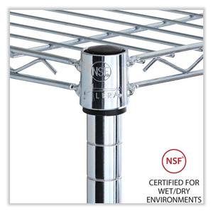 Alera ALESW584818SR 2/carton 48 pouces. X 18 pouces Étagères en fil d'acier industriel pour le rangement dans les garages - Product Image 5