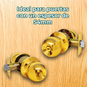 Serratura Cilindrica Senza Chiave in Ottone Lucido per Mobili, per Facile Accesso e Tocco Elegante - Product Image 3