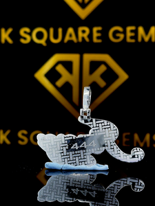 Pendentif Hip Hop Lettre Personnalisée, Pendentif, Pendentif Moissanite Lettre Hip Hop pour Homme, Bijoux Ice Out Hip Hop, Pendentif Deux Tons - Product Image 3