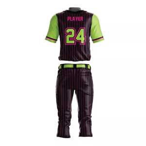 Conjunto de uniformes de béisbol y softbol para hombres de diseño personalizado, ropa de equipo impresa para uso en el club - Product Image 2