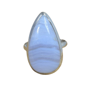 Blue Lace Agate Girls Fashion Statement Rings for Women 925 Sterling Silver Rings Blue Lace Agate <b>Jewelry</b> <b>Handmade</b> Rings <b>Jewelry</b> - Product Image 1