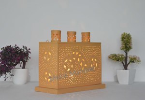 Vintage Classic Look Modern T-Light Votive <b>Large</b> Pink Metal Candle <b>Lantern</b> Garden Hanging Handmade Candle Holder <b>Lantern</b> Small - Product Image 4