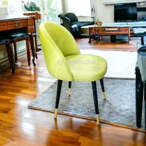 Silla de Comedor de Lujo Moderna y Cómoda de Terciopelo Verde Claro con Estructura de Madera Sólida para Restaurante, Sala de Estar y Eventos - Product Image 2