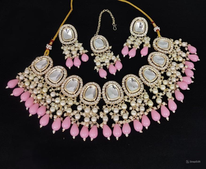 Indian Traditional Kundan Gold Plated Jewellery Set and Copper Necklace Set for Women and Girls Indian <b>Accessories</b> Jewlery Women - Product Image 1