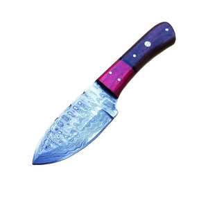 Couteau de chasse en acier damas Bushcraft couteau de survie EDC avec manche en bois couteaux de survie personnalisés - Product Image 1