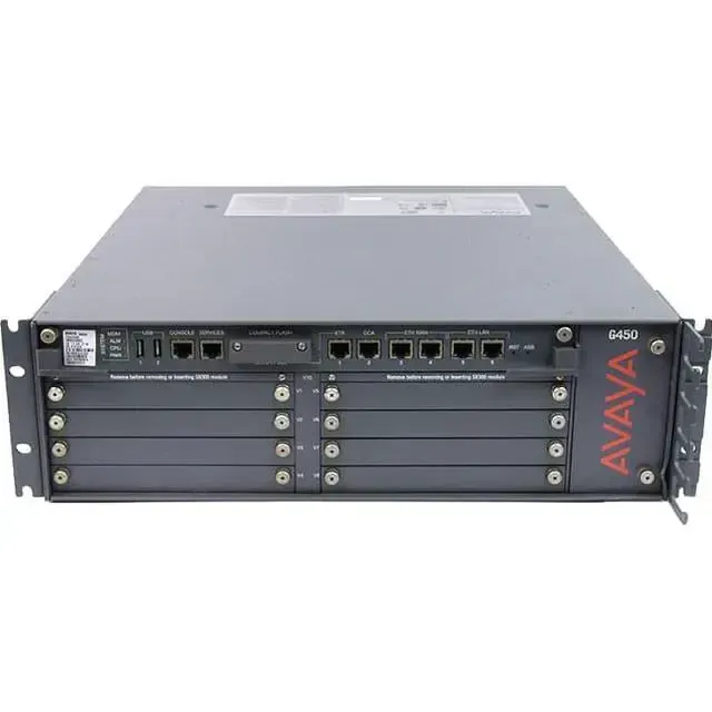 Avaya G450 Media Gateway MP160 Refurbished VoIP Product with 2 Power Supplies P/N 700506956 Made in China