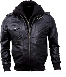 OEM ODM servicio hombres chaqueta de cuero diseño personalizado cremallera moda elegante invierno moda impermeable al aire libre Biker chaquetas de cuero - Product Image 5