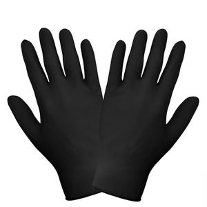ถุงมือไนไตรล์สีดำสำหรับทุกเพศ100ชิ้นทนแรงดึงสูงใช้งานทางการแพทย์ในอุตสาหกรรมแบบกำหนดเองได้ฟรี - Product Image 3