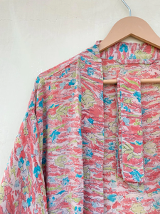 Kimono de seda para mujer, bata de seda hecha a mano, bata reciclada - Product Image 6