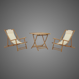 Chaise pliante en bambou de couleur naturelle au design traditionnel pour l'extérieur et la cuisine (GT 713) - Product Image 4