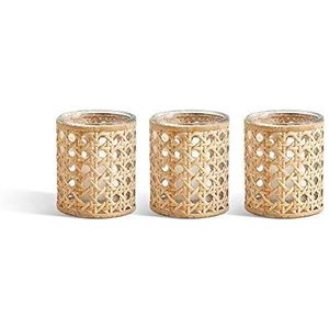 HOT SELLING Black Candle Holders with Gold Interior Geometric Cut-Out Design Modern Home Decor Accent Lighting - Product Image 3