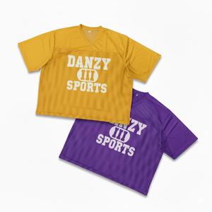 Uniformes de football américain 100 % polyester imprimés par transfert thermique, entièrement personnalisables avec broderie, respirants pour équipes - Product Image 2