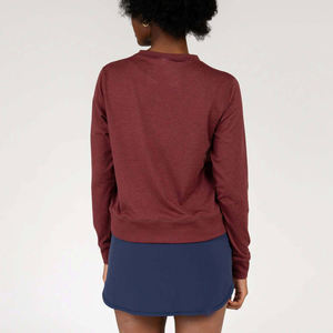 Sudadera de algodón OEM para mujer, Jersey informal de manga larga con cuello redondo para uso diario de invierno, sudaderas transpirables para mujer - Product Image 2