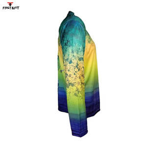 100% polyester conception personnalisée léger pêche en plein air respirant séchage rapide grande taille hommes chemise de pêche - Product Image 3