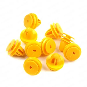 BCF5000 10 Pieces Fastener Trim Rivet Car Body Push Type Retainer Clips, Yellow Bross Auto Parts Made In Turkey