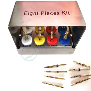 Juego de Fresas Quirúrgicas Eléctricas Doradas para Implantes Dentales, 8 Piezas, Fresas Piloto Largas/Cortas, Herramientas de Guía Quirúrgica, Kit de Instrumentos de Implantología - Product Image 6